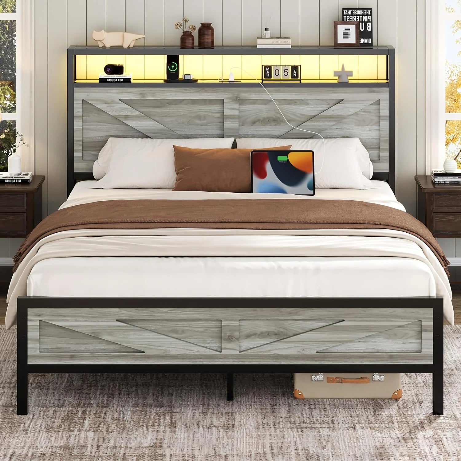 Rustic Barn Door Bed