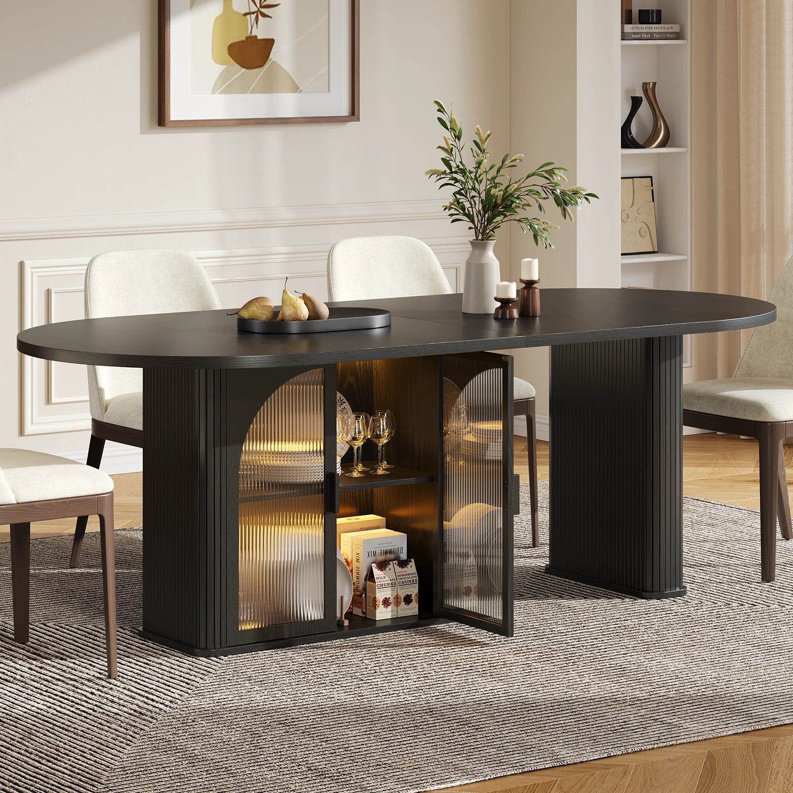 Walnut Oval Dining Table