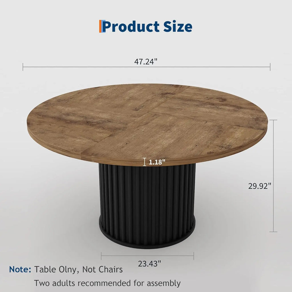 Wave Pedestal Dining Table