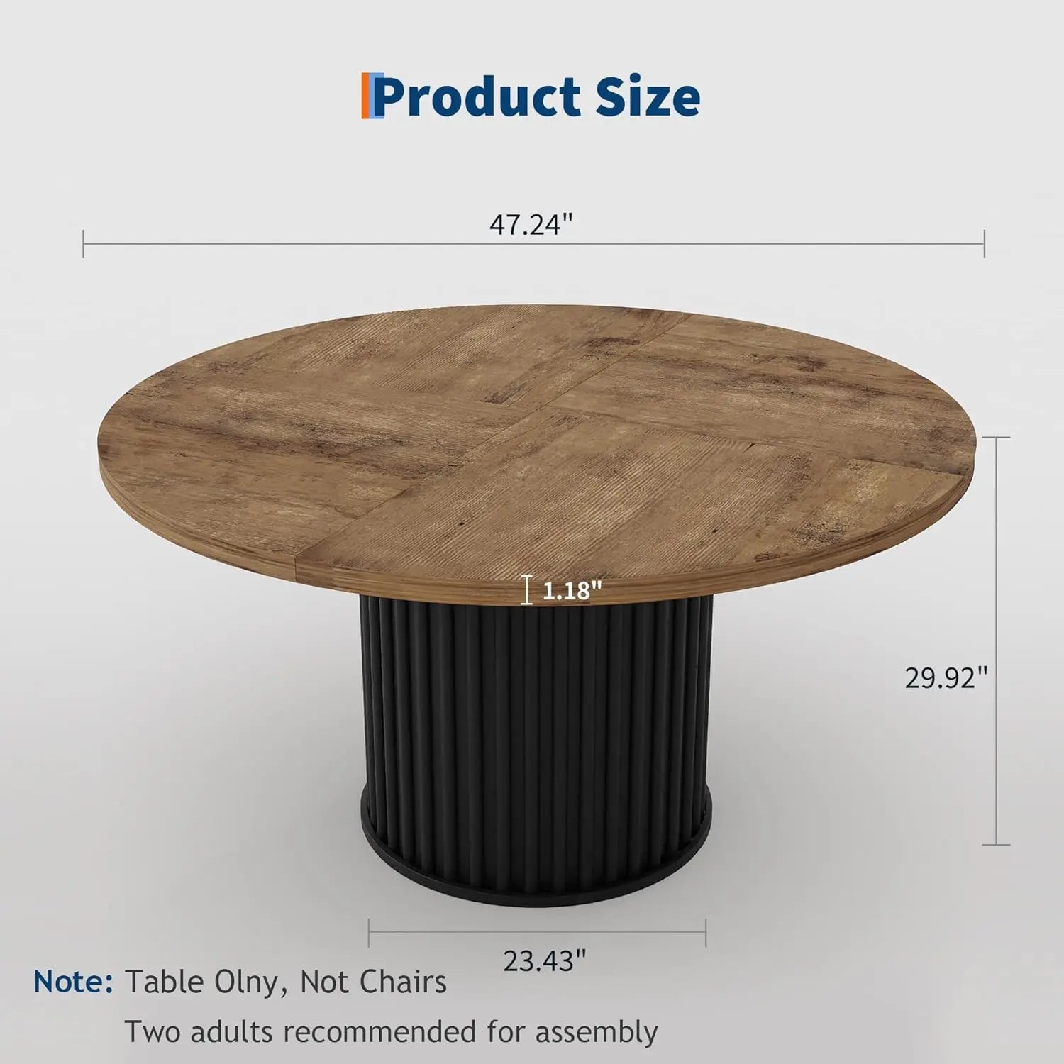 Wave Pedestal Dining Table