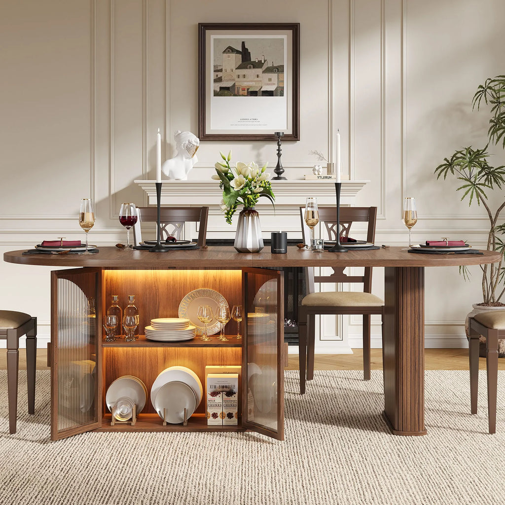 Walnut Oval Dining Table