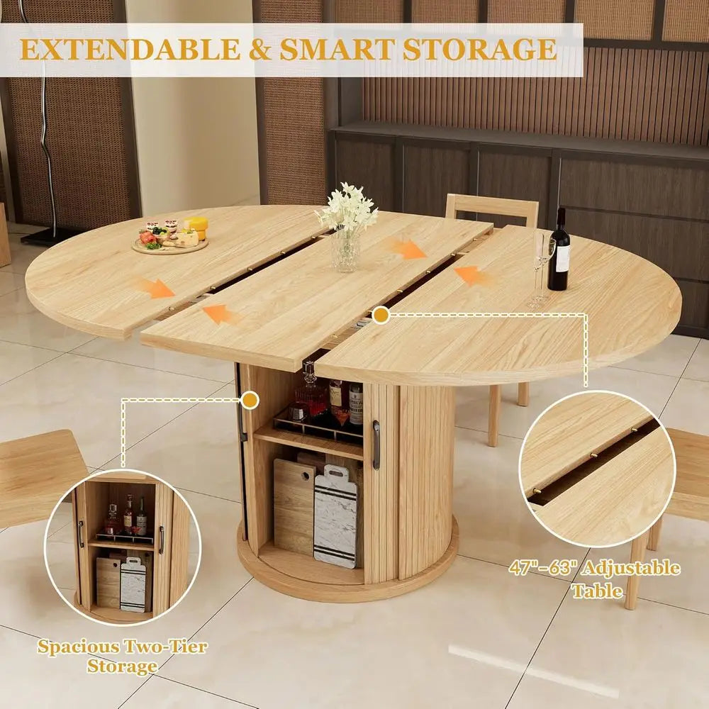 Oval Extendable Dining Table