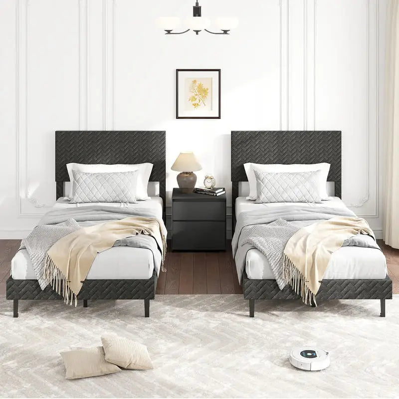 Chevron Velvet Bed