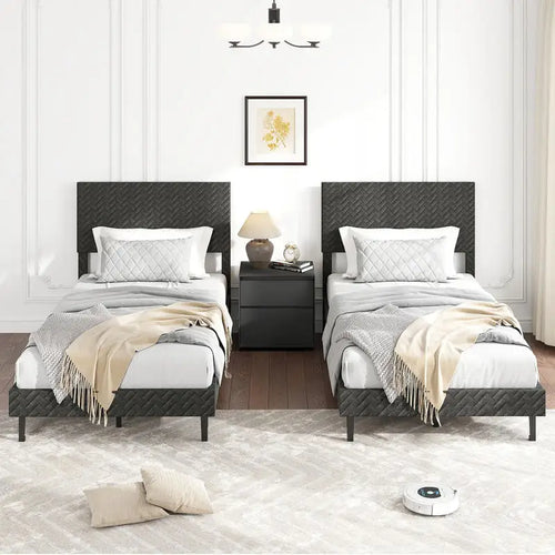 Chevron Velvet Bed