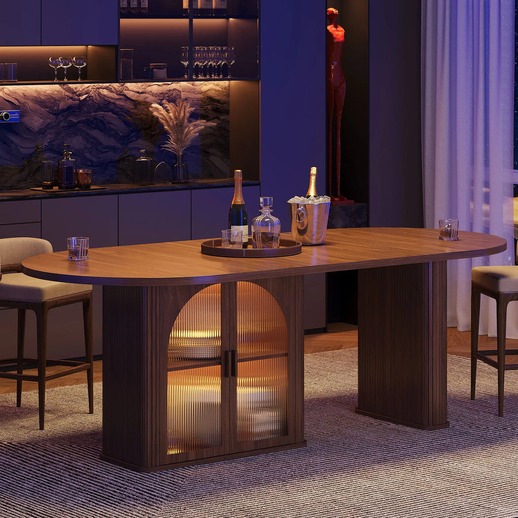 Walnut Oval Dining Table