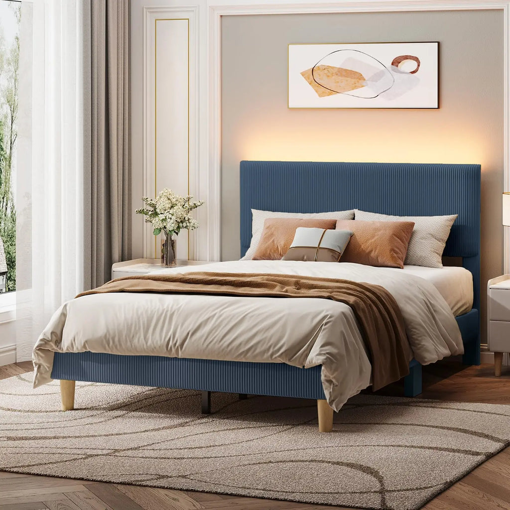 LED Upholstered Bed