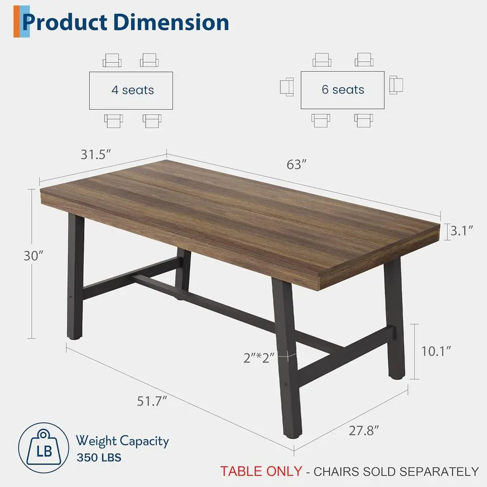 Rustic Wood Dining Table