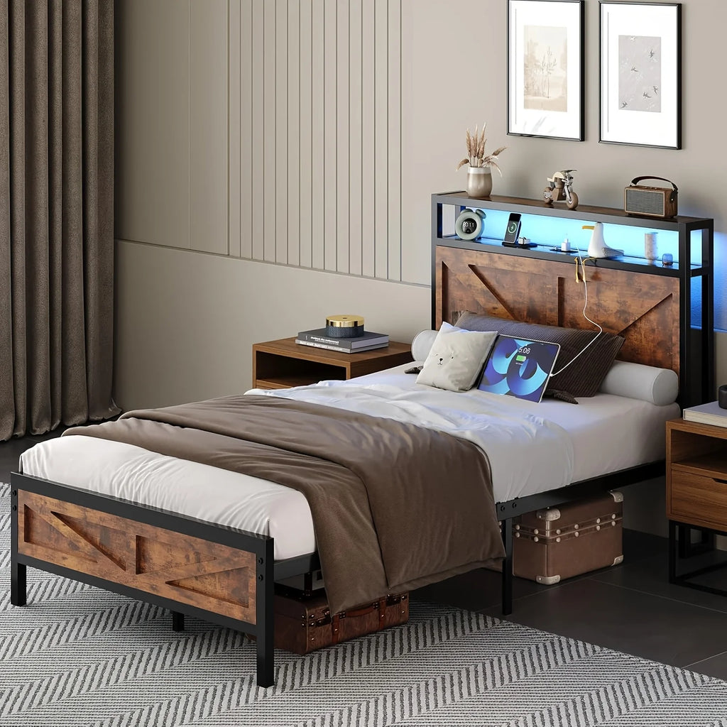 Rustic Barn Door Bed