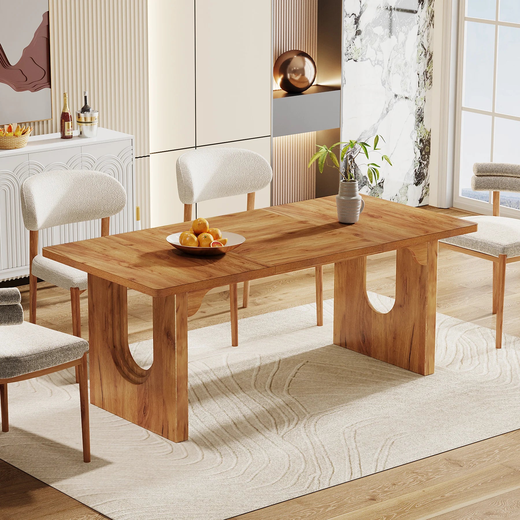 Large Pedestal Dining Table
