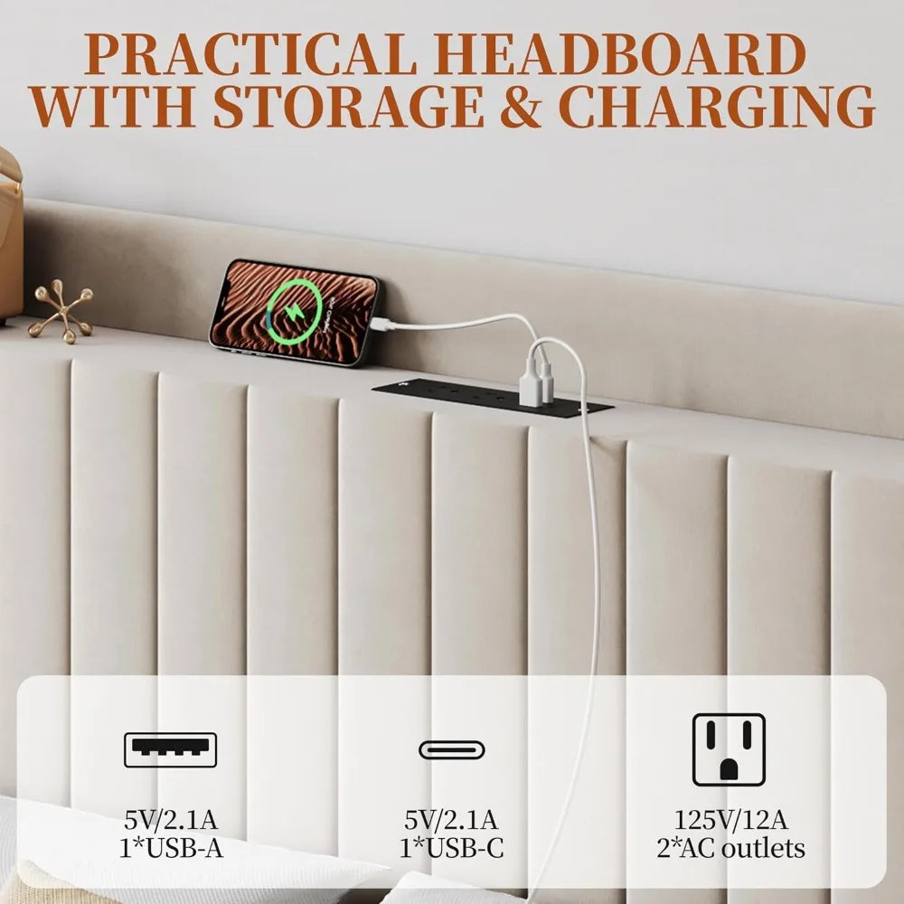 Storage Bed with USB