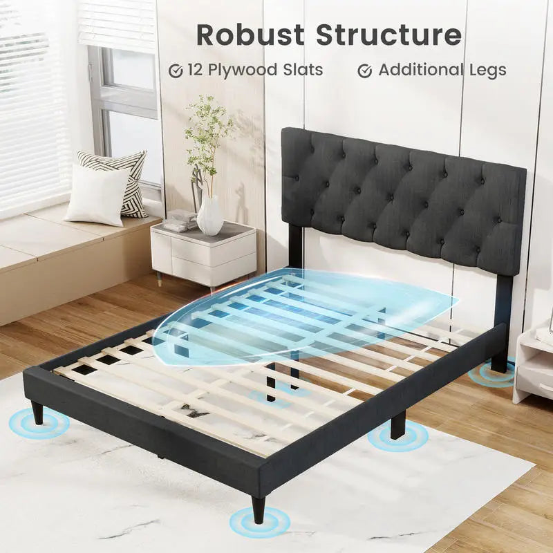 Tufted Upholstered Bed